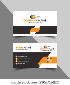 Business card vector background. Creative and clean double-sided business card template. Corporate business card template or new business card design.