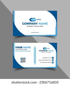 Business card vector background. Creative and clean double-sided business card template. Corporate business card template or new business card design.
