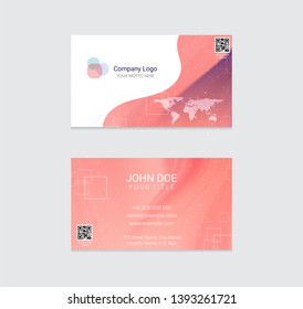 Business card vector background design