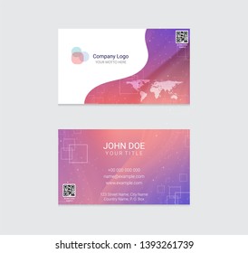 Business card vector background design