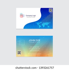 Business card vector background design