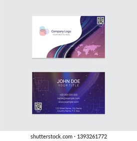 Business card vector background design