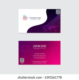 Business card vector background design