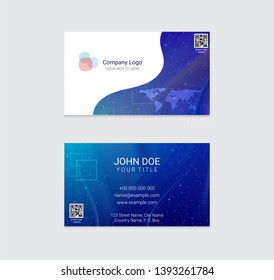 Business card vector background design
