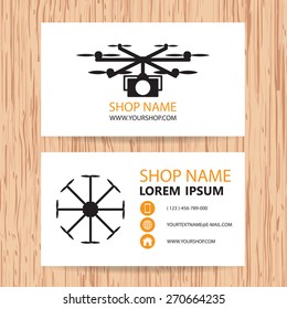 Business card vector background, Drone Photographers and video
