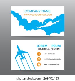 Business card vector background, guide tour companies