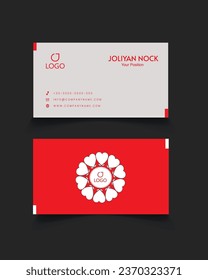 Business card vector background red and white