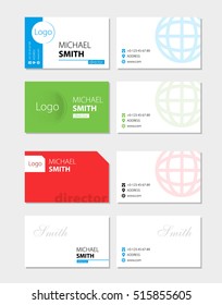 Business card vector background. Several variants vector