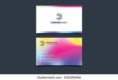 Business card vector background template, modern and clean design