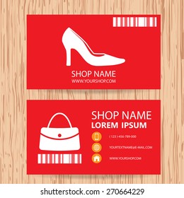 Business card vector background, woman Fashion Store