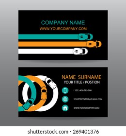 Business card vector background,car salesman