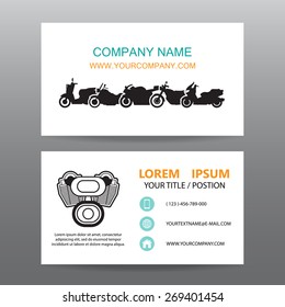 Business card vector background,Motorcycle  showrooms