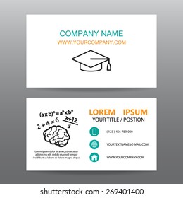 Business card vector background,Professors or teachers