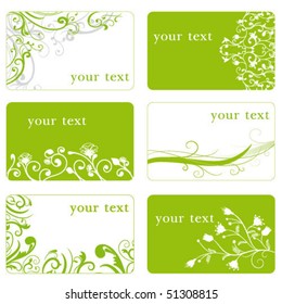 Business card - vector collection (spring)