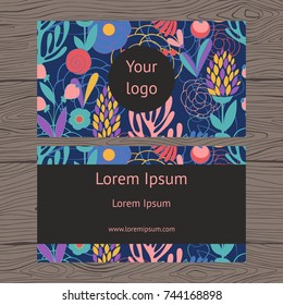 Business card. Vector decorative background with imitation of marble for printing and design