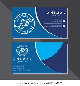 Business card vector design and Animal hospital logo 