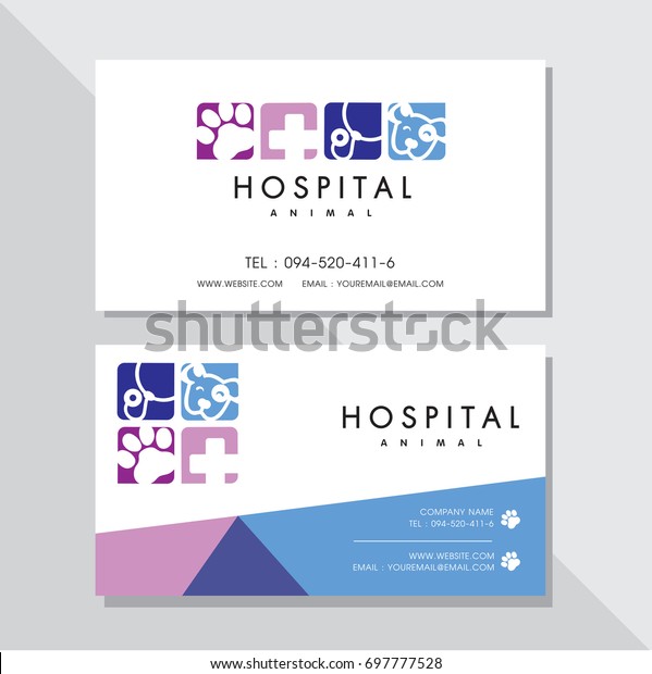 Business
card vector design and Animal hospital logo
