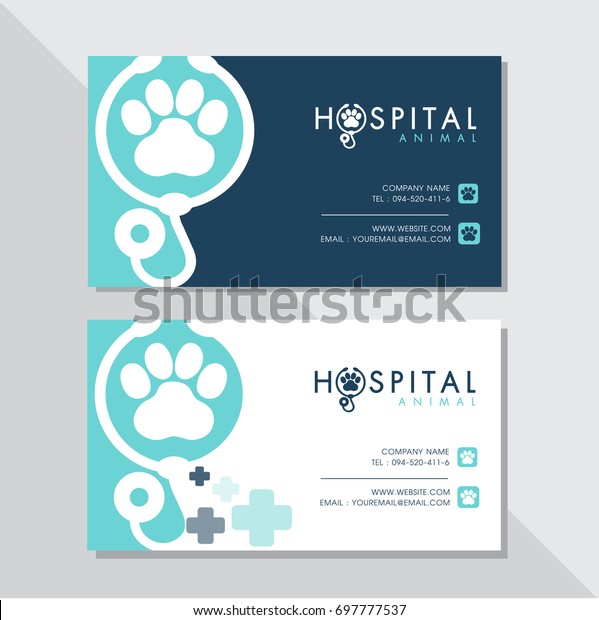 Business Card Vector Design Animal Hospital Stock Vector Royalty