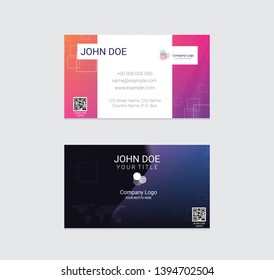 Business card vector design background