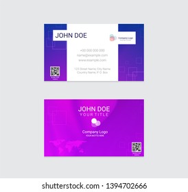 Business card vector design background