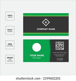 Business card vector design with front and back side