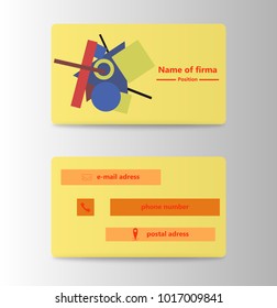 Business card vector design with logo