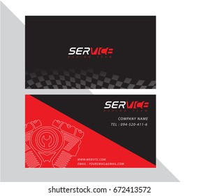 Business card vector design and racing sport.