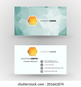 Business card vector design template background
