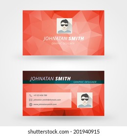 Business card vector design template background