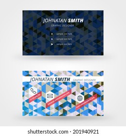 Business card vector design template background