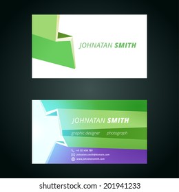 Business card vector design template background