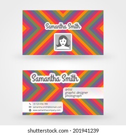 Business card vector design template background