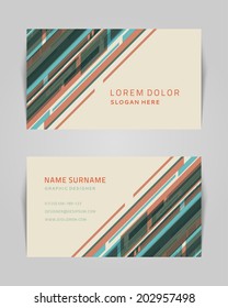 Plantilla de diseño de vectores de tarjetas de visita. Diseño abstracto de carteles o banners.