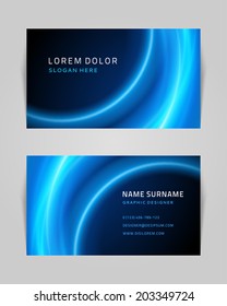 Plantilla de diseño de vectores de tarjetas de visita. Diseño abstracto de carteles o banners.