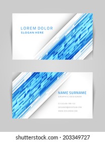 Plantilla de diseño de vectores de tarjetas de visita. Diseño abstracto de carteles o banners.