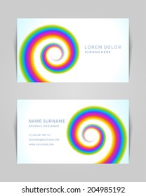 Business card vector design template. Abstract card or banner design. 