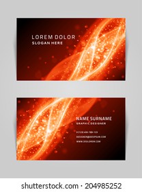 Business card vector design template. Abstract card or banner design. 
