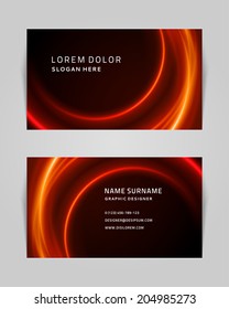 Business card vector design template. Abstract card or banner design. 