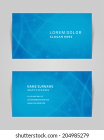 Plantilla de diseño de vectores de tarjetas de visita. Diseño abstracto de carteles o banners. 