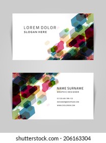Plantilla de diseño de vectores de tarjetas de visita. Diseño abstracto de carteles o banners. 