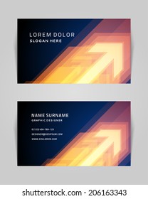 Business card vector design template. Abstract card or banner design. 