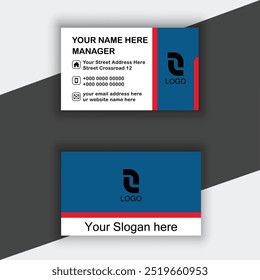 Business card vector design template. Professional business card illustration.