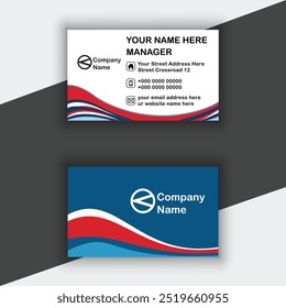 Business card vector design template. Professional business card illustration.