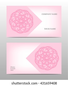 Business card vector design template with circle shapes background. Vector illustration