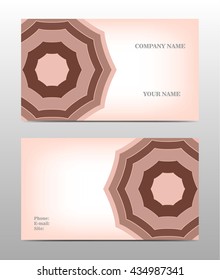 Business card vector design template with shapes background. Vector illustration
