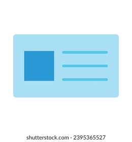 Business Card Vector Flat Icon For Personal And Commercial Use.
