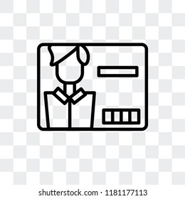 Business Card vector icon isolated on transparent background, Business Card logo concept