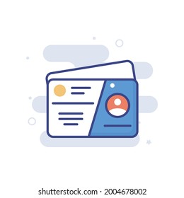 Ilustración de estilo de icono vectorial de tarjeta de presentación. Símbolo de publicidad y marketing de archivos EPS 10