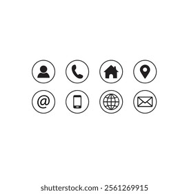 Business Card Vector icons set 