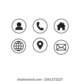 Business Card Vector icons set 